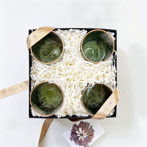 ReStory Gift box - Green Ombre glasses - set of 4